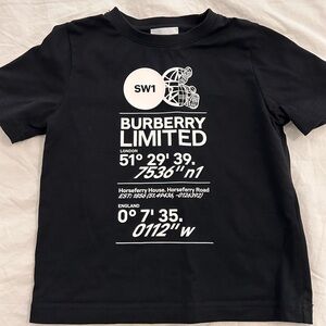 Preowned Burberry Limited Black Graphic T-shirt 3T